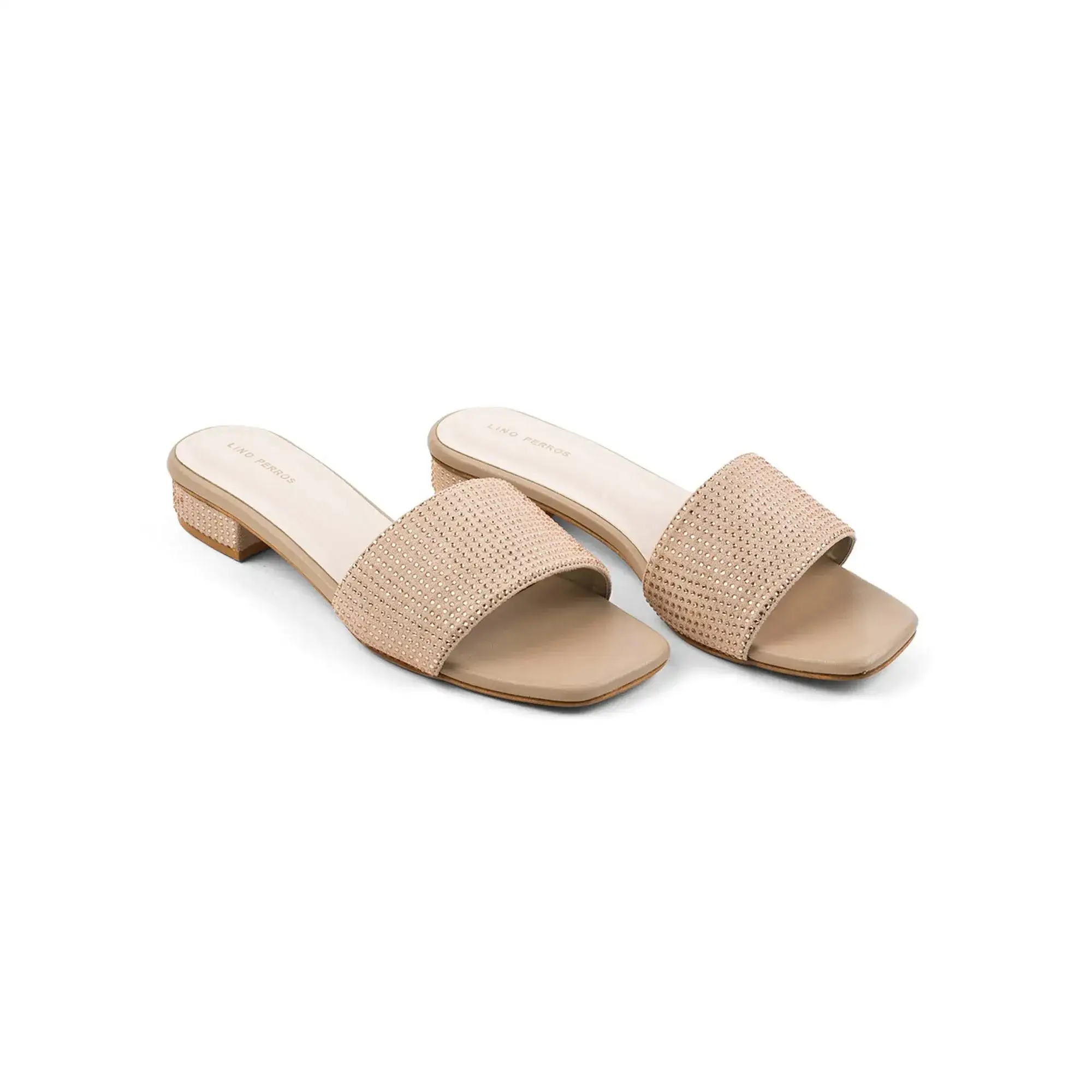 Gabbana Glam Embellished Nude Flats - Image 4