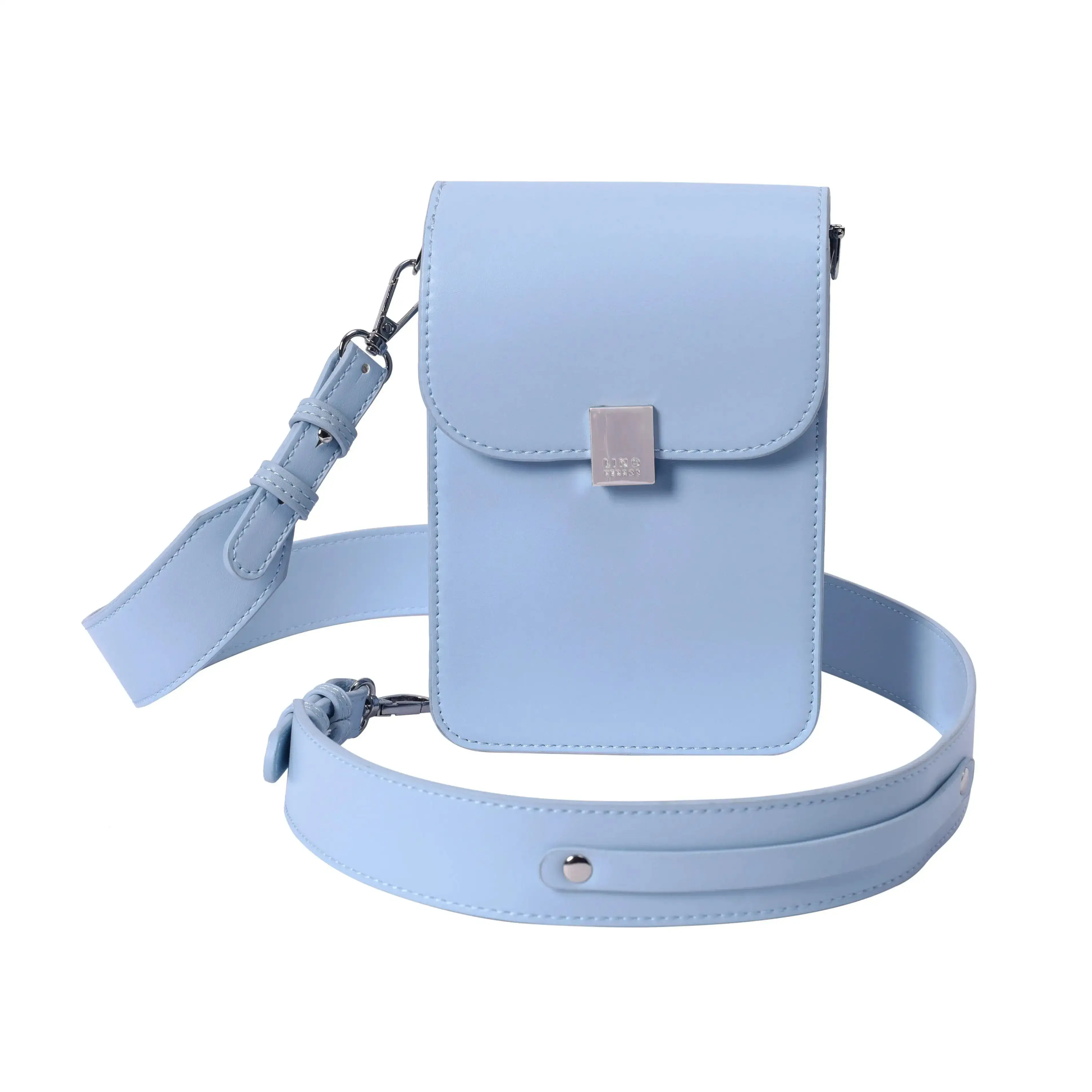 Avril Bold Solid Soft Blue Sling Bag - Image 5