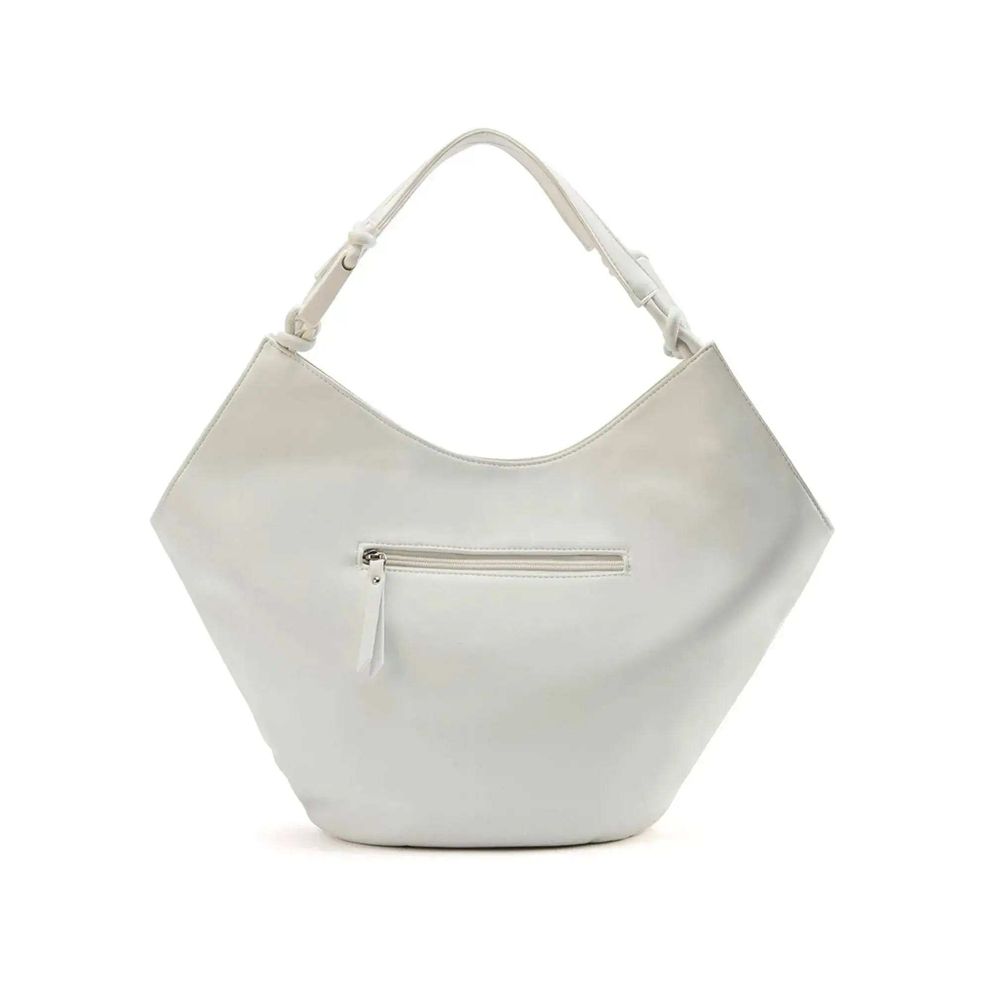 Avril White Slouchy Bucket White Hobo - Image 4