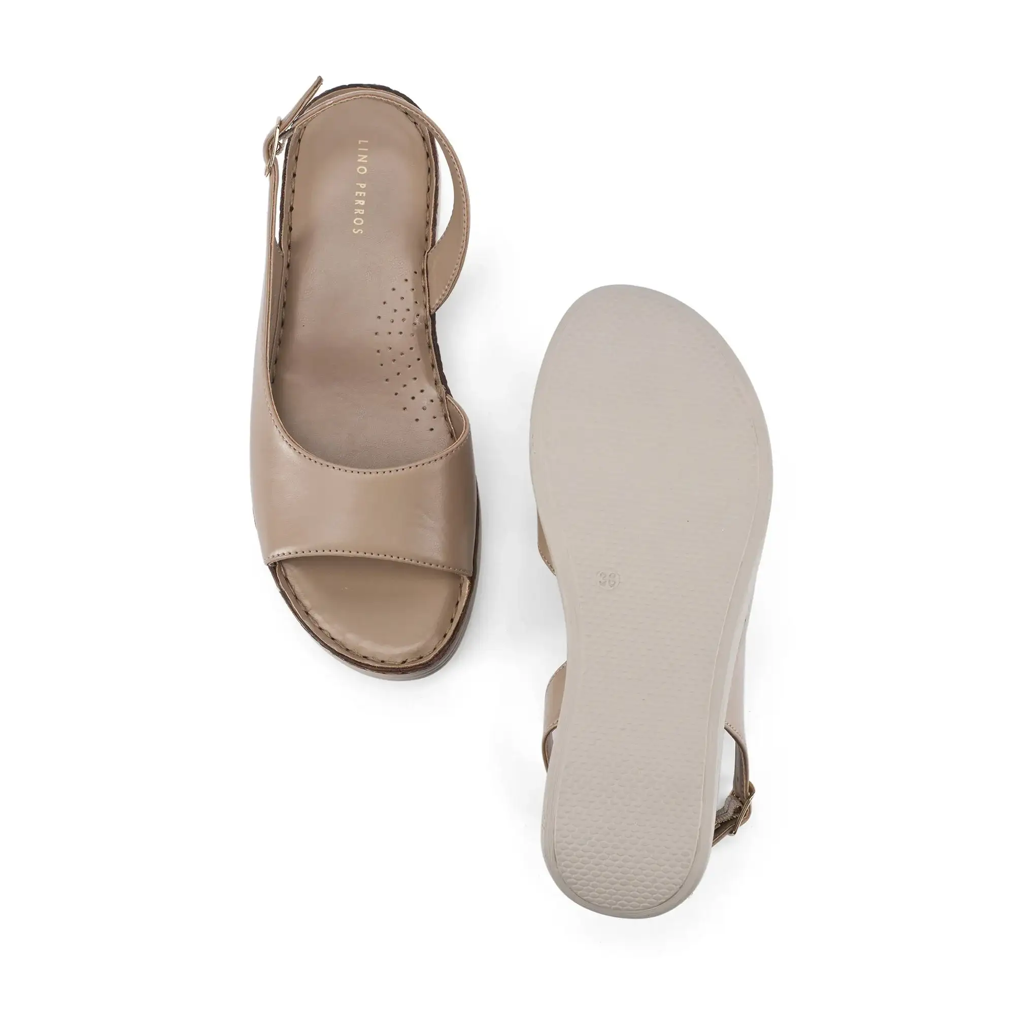 Lopez Saga Comfort Taupe Heels - Image 5